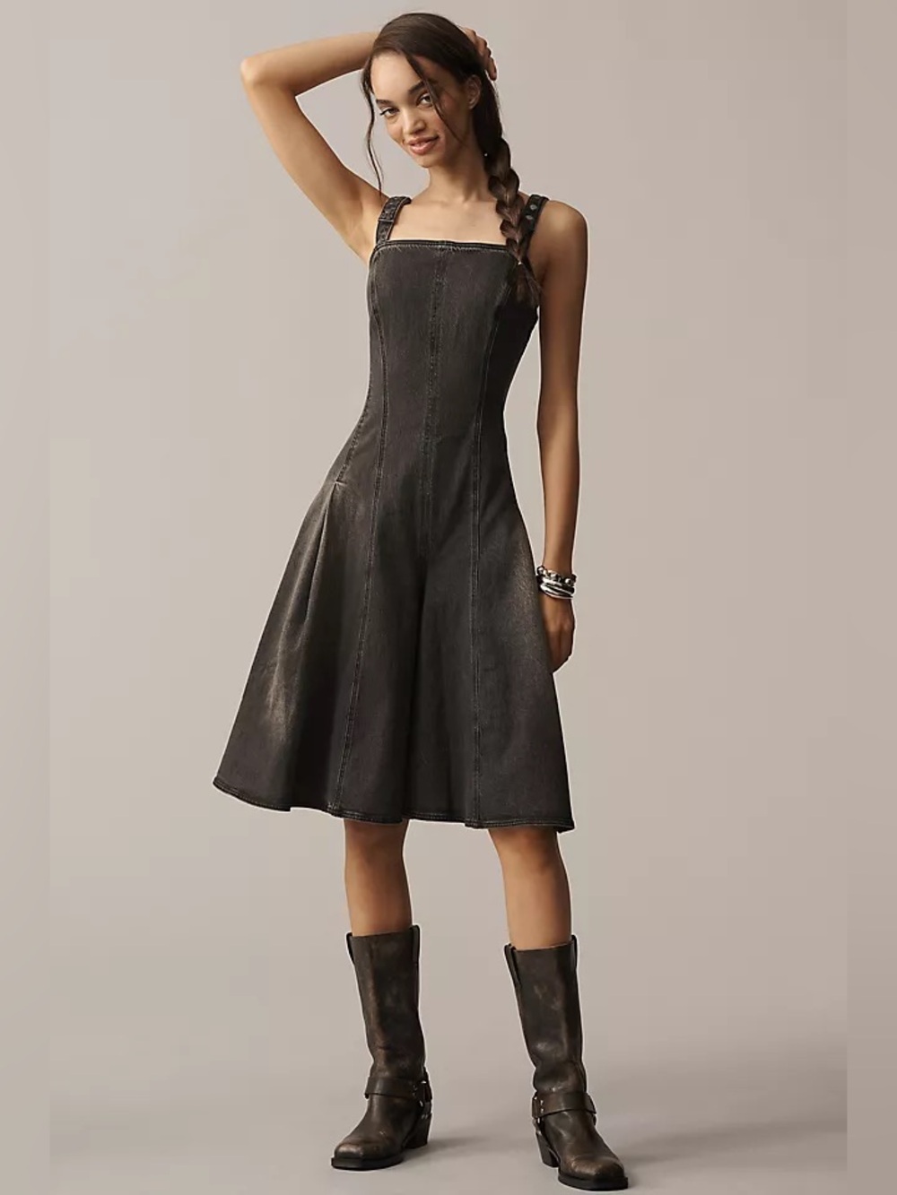Pilcro Denim Midi Jumpsuit - Picture 2 of 6